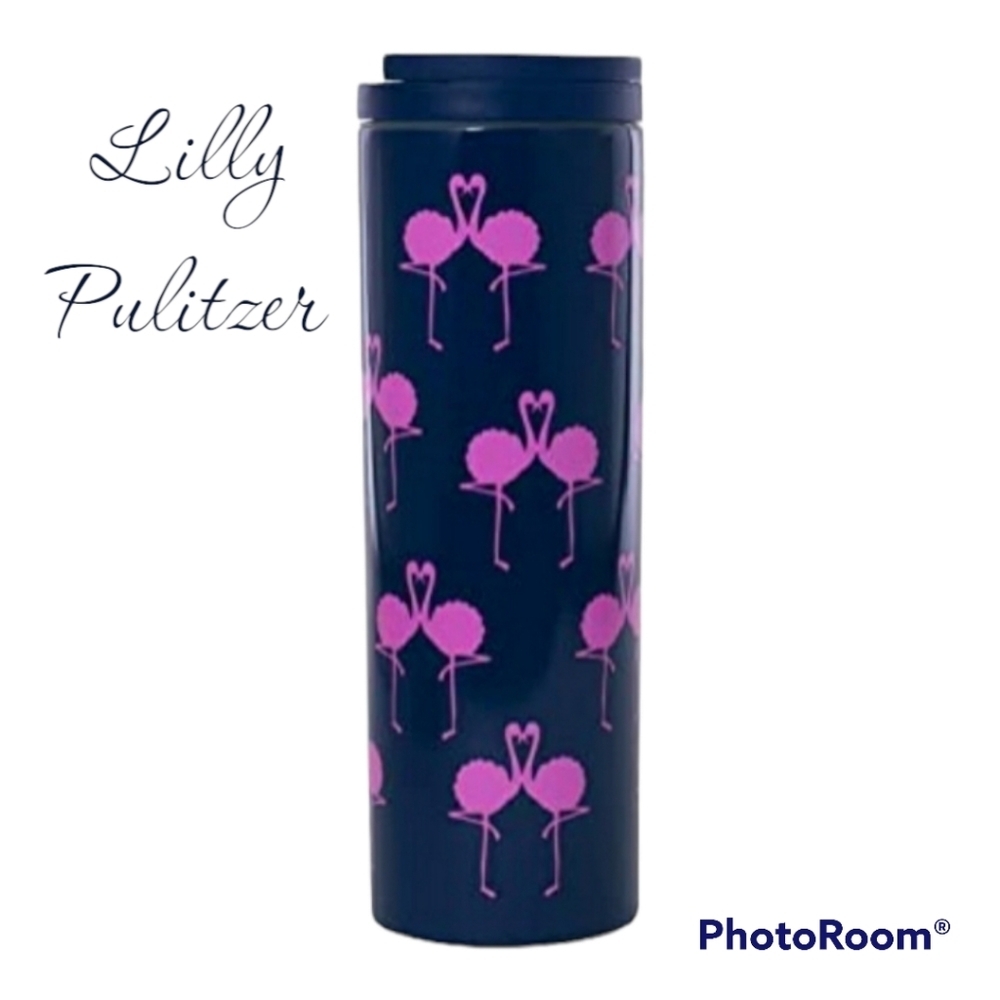 NWT Lilly Pulitzer Flamingo Stainless Steel  Tumbler Mug